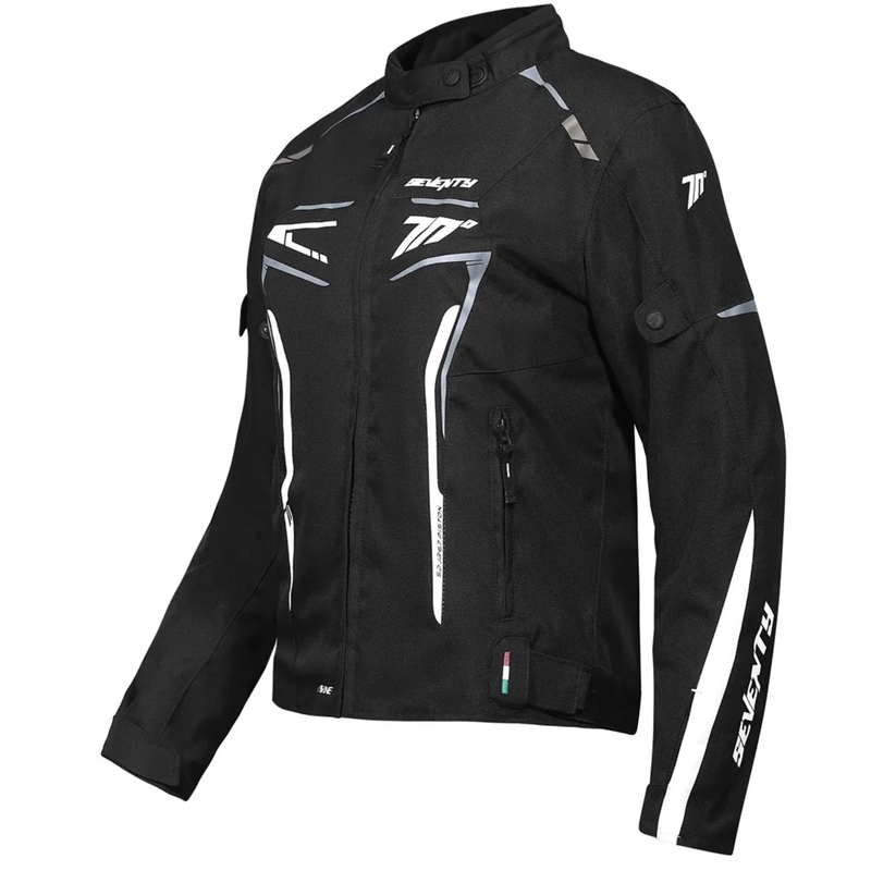 Dames motorjack Seventy Degrees SD-JR67 Piston zwart-grijs-wit