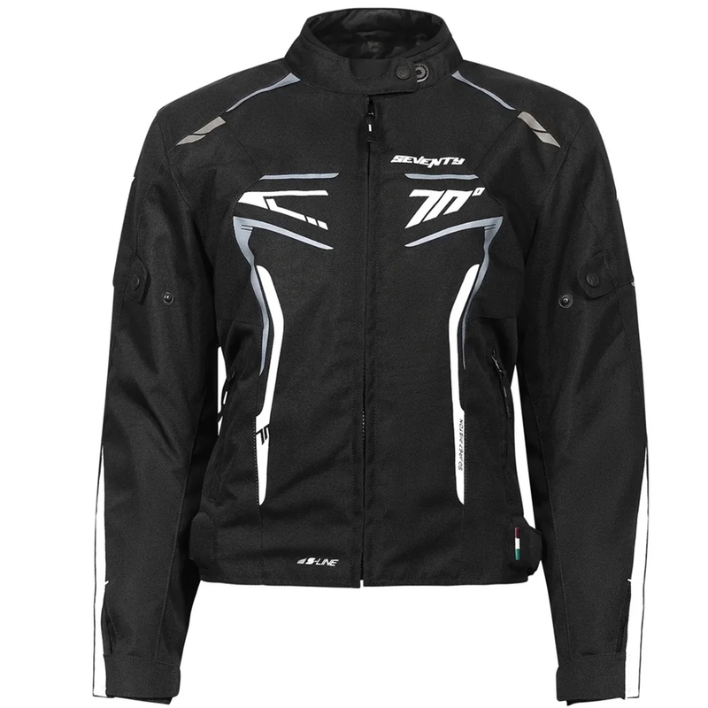 Dames motorjack Seventy Degrees SD-JR67 Piston zwart-grijs-wit