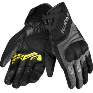 Motorhandschoenen Seventy Degrees SD-T55 Atak zwart-fluogeel