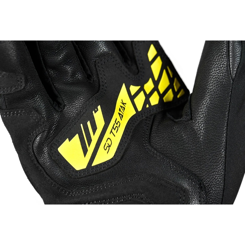 Motorhandschoenen Seventy Degrees SD-T55 Atak zwart-fluogeel