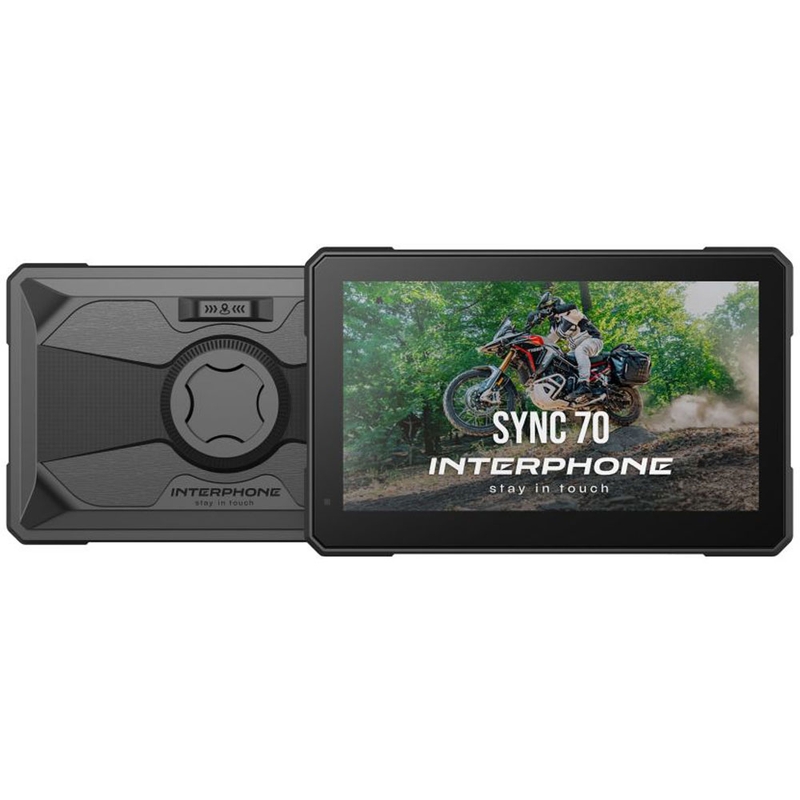 Interphone RIDESYNC70 Apple CarPlay en Android Auto display voor motorfietsen