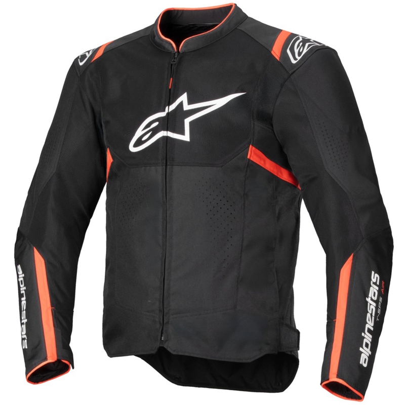 Alpinestars T-SPS Air V2 motorjas zwart-fluorescerend rood