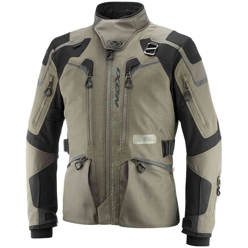 Motorjas IXON Odin khaki-zwart