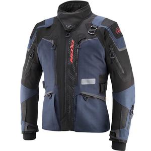 IXON Odin motorjack blauw-zwart-fluorrood