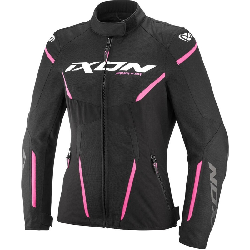 Dames Motorjas IXON Striker 2 Air WP Lady zwart met roze