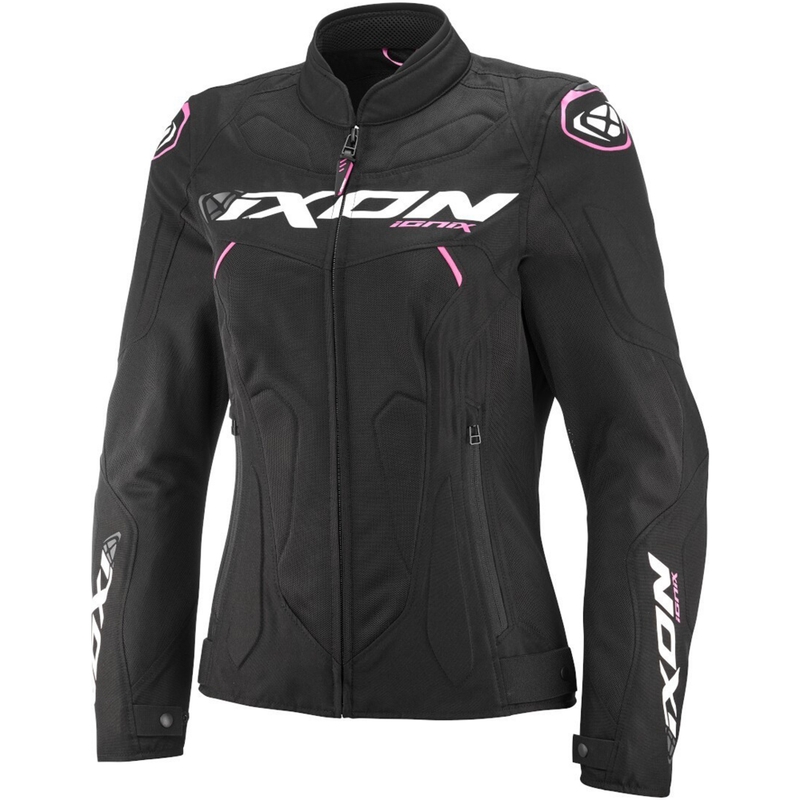 Dames motorjas IXON Ionix Lady zwart met roze