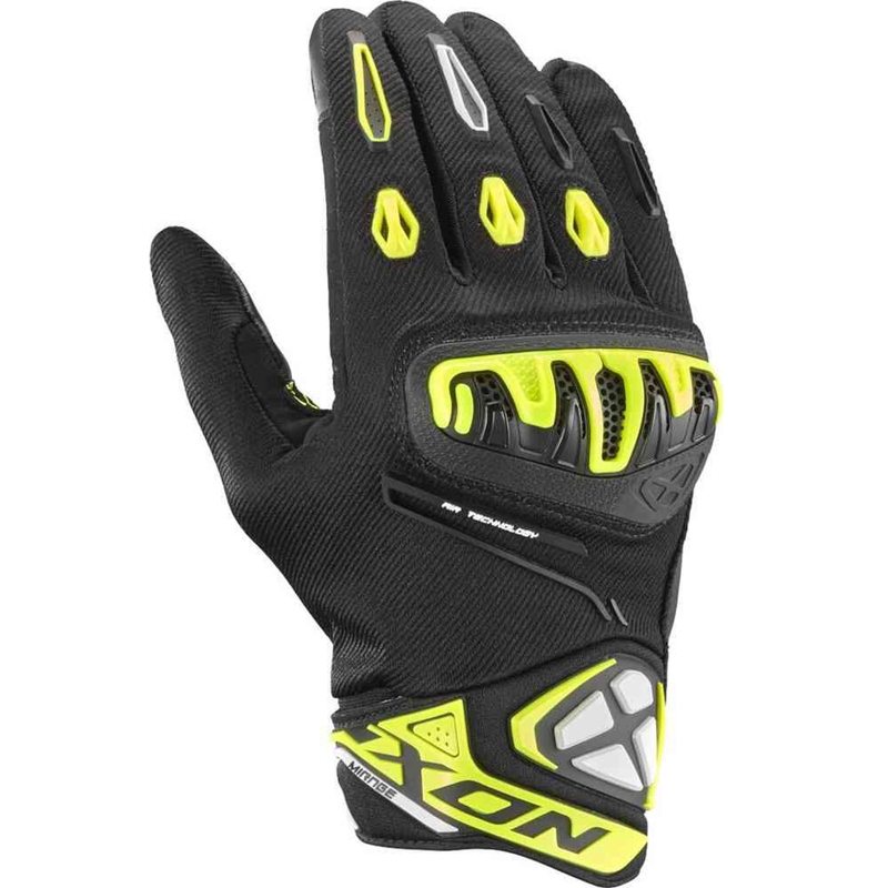 Motorhandschoenen IXON Mirage Air zwart-fluogeel