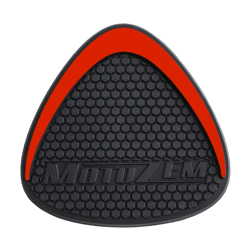 Zijstandaard pad MotoZem zwart-rood