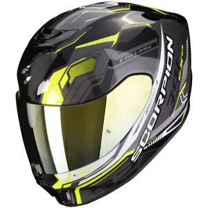 Integrální přilba na motorku Scorpion EXO-391 Haut černo-stříbrno-neonově žlutá