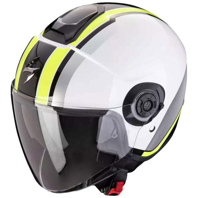 Open motorhelm Scorpion EXO-CITY II VEL wit-fluo geel