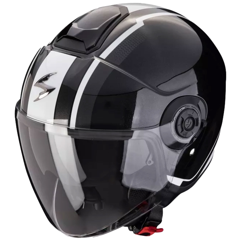 Open motorhelm Scorpion CORPION EXO-CITY II VEL zwart metallic en wit uitverkoop