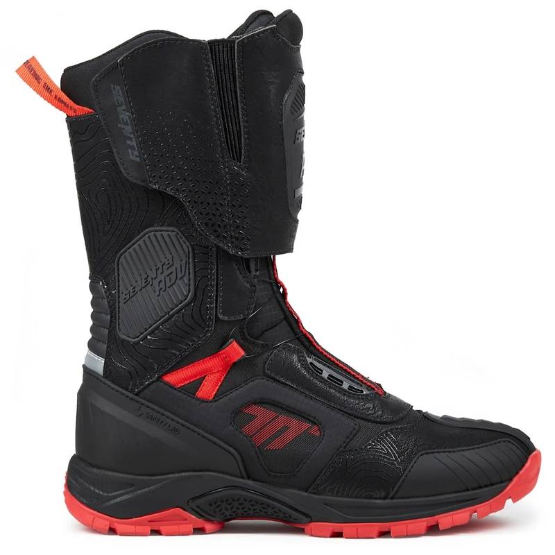 Seventy Degrees SD-BA6 Stelvio Hoge Motorlaarzen Zwart-Rood