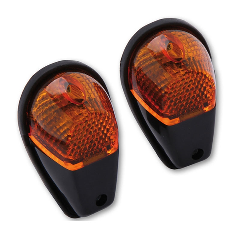 Motorfiets richtingaanwijzer Highsider Smart 12V/21W zwart-oranje