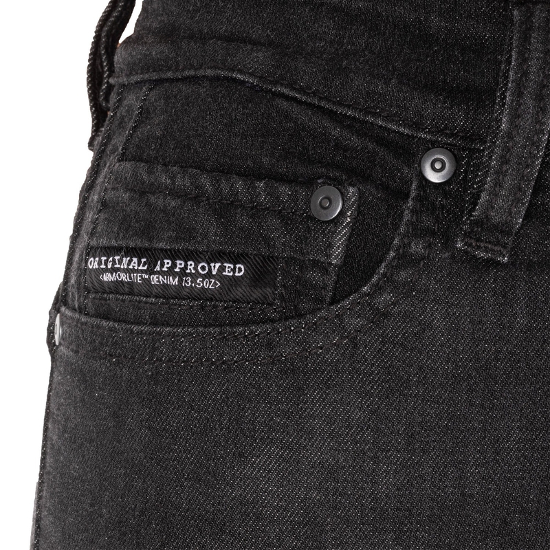Dames motorjeans Oxford Sofia AA Slim jeans zwart