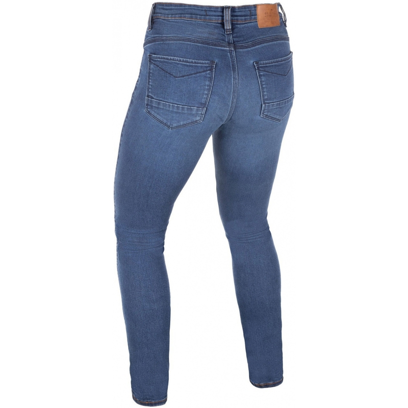 Dames motorjeans Oxford Sofia AA rechte korte jeans blauw