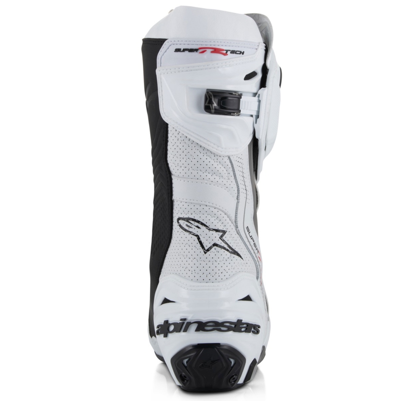 Alpinestars Supertech R geventileerde motorlaarzen wit-lichtgrijs-zwart