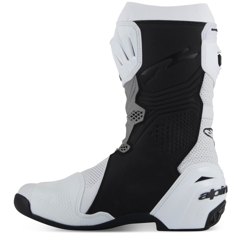 Alpinestars Supertech R geventileerde motorlaarzen wit-lichtgrijs-zwart