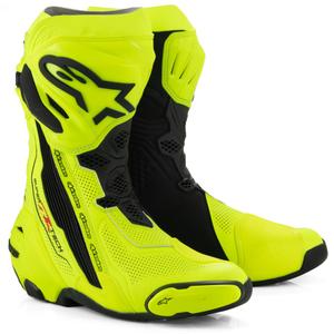 Alpinestars Supertech R Vented motorlaarzen fluo geel-zwart