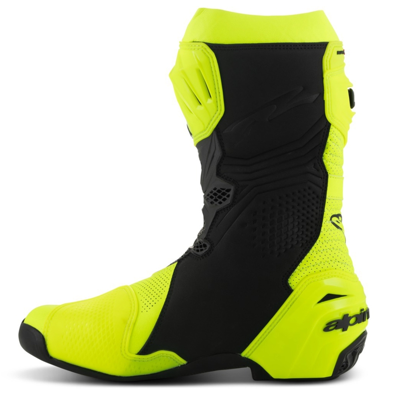 Alpinestars Supertech R Vented motorlaarzen fluo geel-zwart