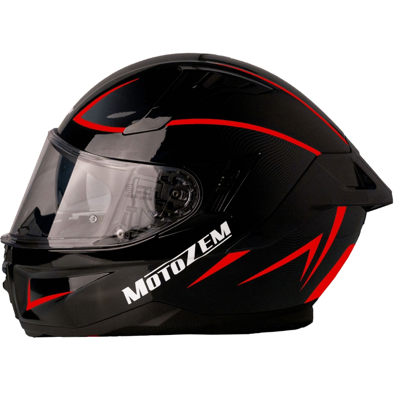 Motozem Guardian integraal motorhelm zwart-rood - II. kwaliteit