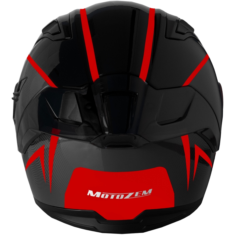 Motozem Guardian integraal motorhelm zwart-rood - II. kwaliteit
