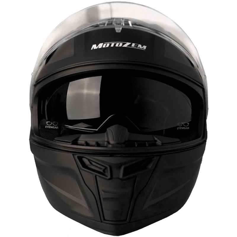 Motozem Guardian integraal motorhelm matzwart - II. kwaliteit