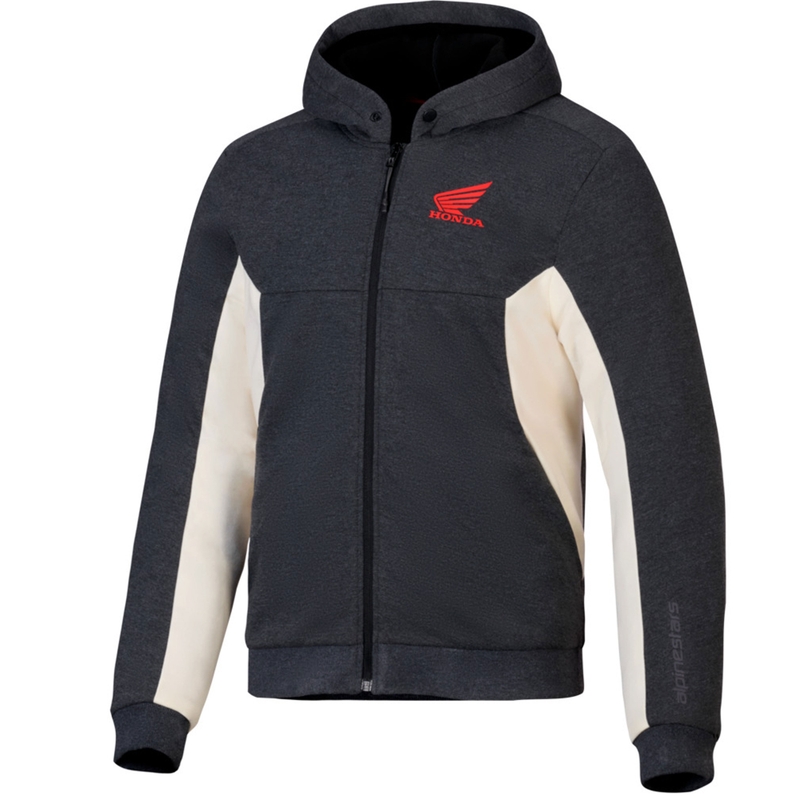 Alpinestars Chrome V3 Sport Hoodie Honda Collectie Donkergrijs-Crème-Rood