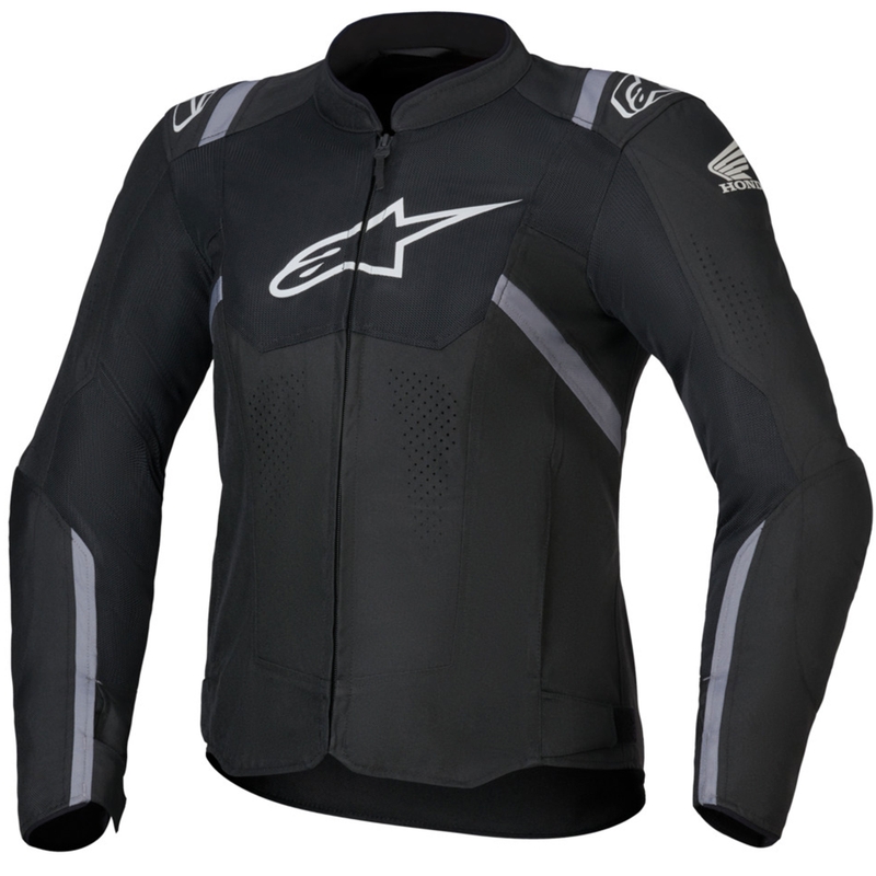 Alpinestars Stella T-SPS Air V2 Honda collectie dames motorjack zwart-grijs-wit