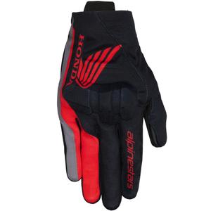 Alpinestars Reef V2 Motorhandschoenen Honda Collectie Zwart-Rood-Grijs