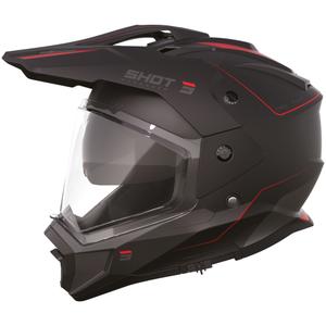 Enduro motorhelm Shot Trek Rally mat zwart-rood