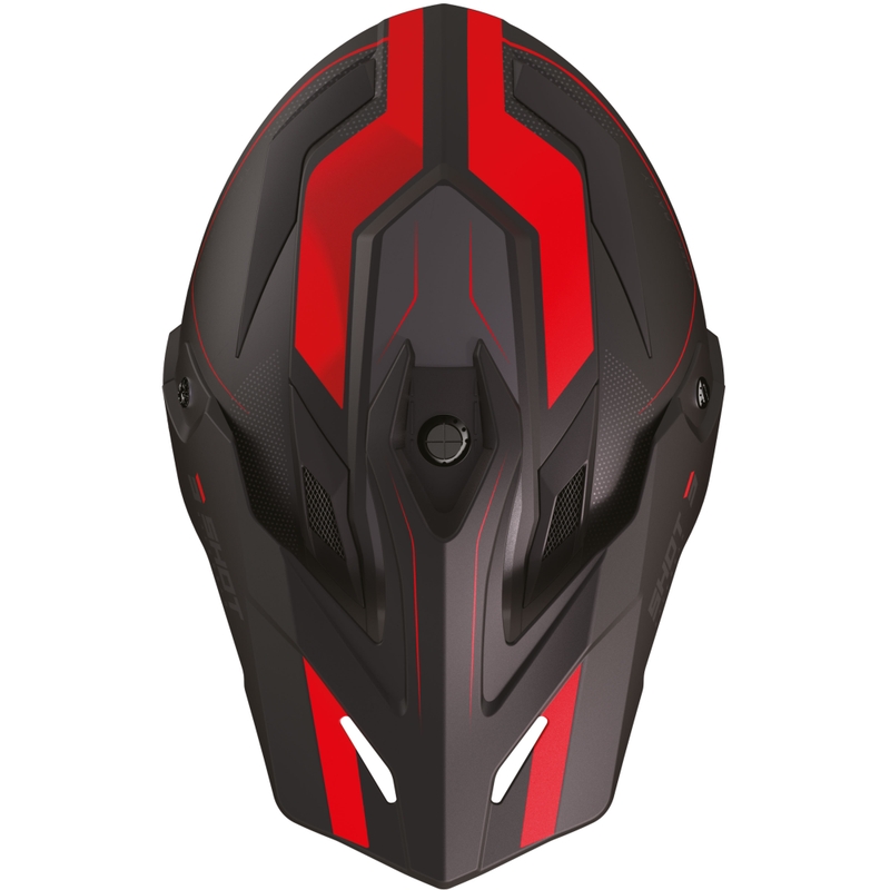 Enduro motorhelm Shot Trek Rally mat zwart-rood
