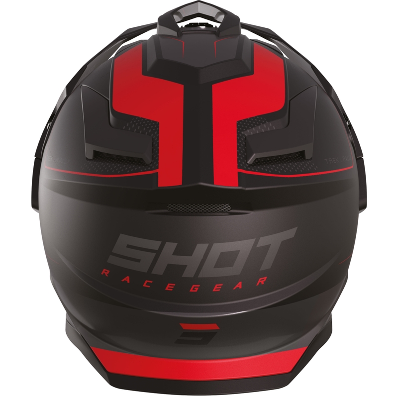 Enduro motorhelm Shot Trek Rally mat zwart-rood