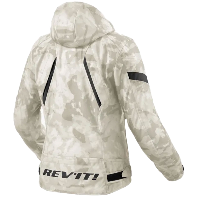 Dames Revit Flare 3 H2O camo grijs en wit motorjack