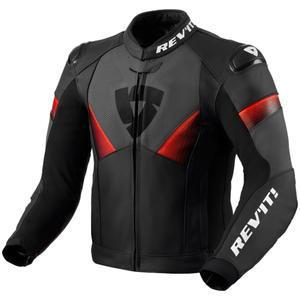 Revit Argon 2 zwart-fluorode leren motorjas