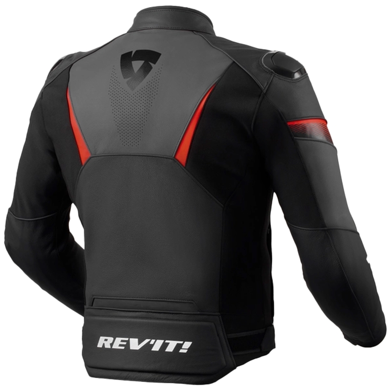 Revit Argon 2 zwart-fluorode leren motorjas