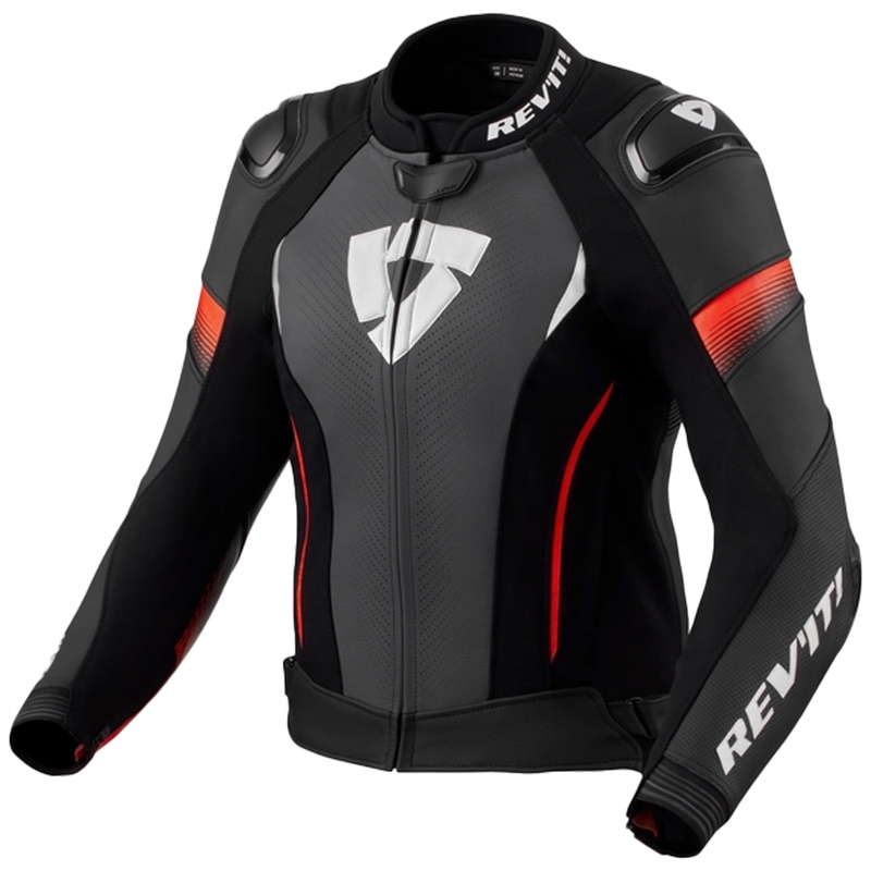 Revit Xena 4 Pro zwart-fluorood leren motorjack voor dames