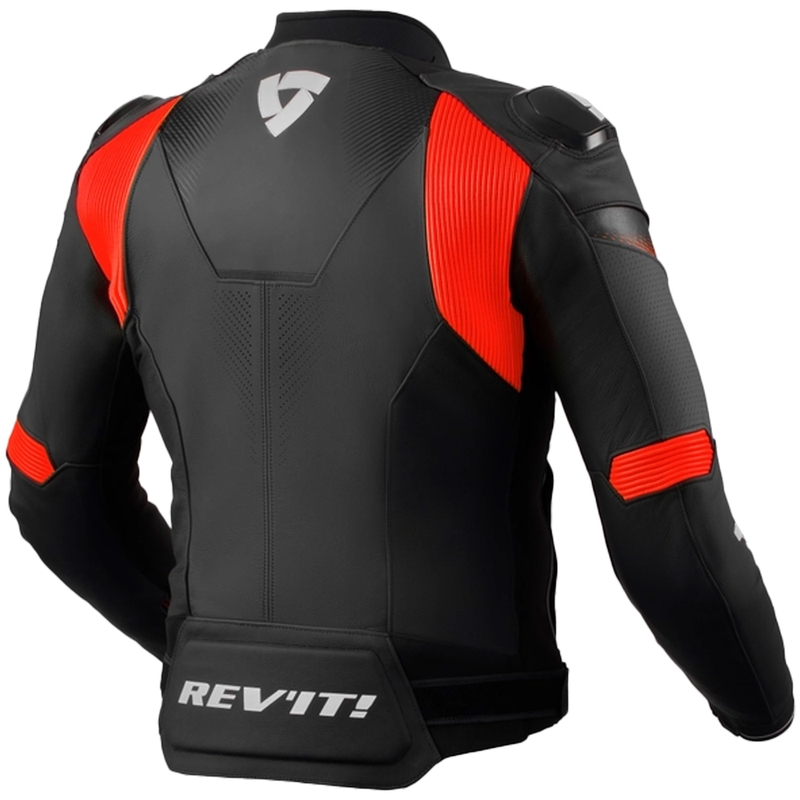 Revit Control zwart-fluorode leren motorjas