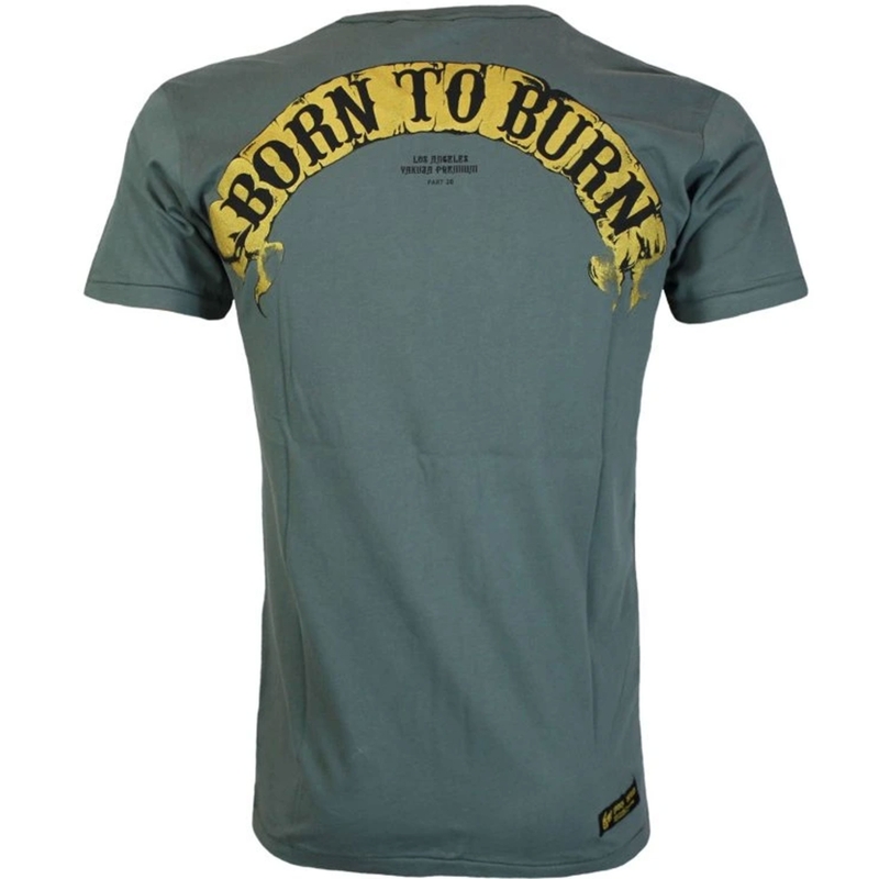 Yakuza Premium Born To Burn Flying Riots Los Angeles T-shirt olijfgroen