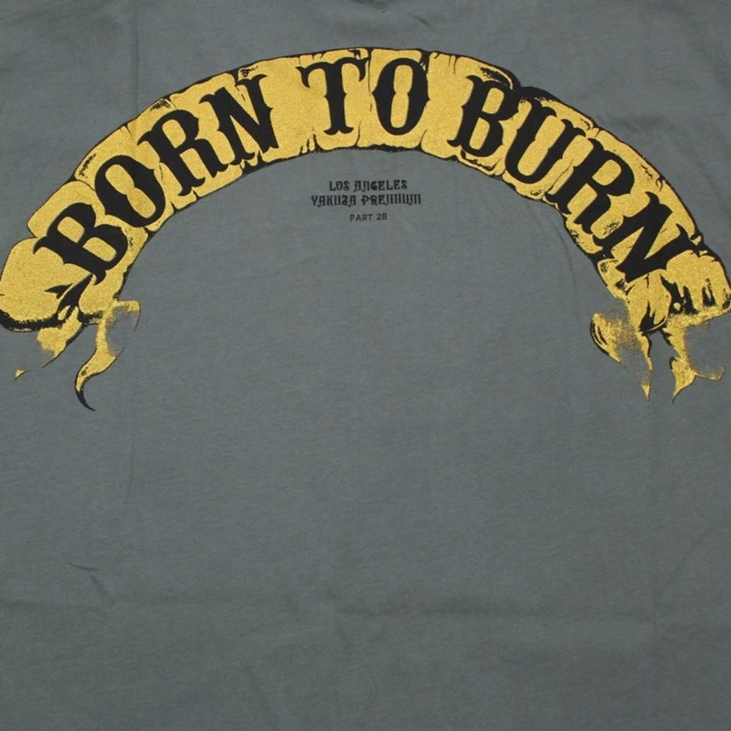 Yakuza Premium Born To Burn Flying Riots Los Angeles T-shirt olijfgroen