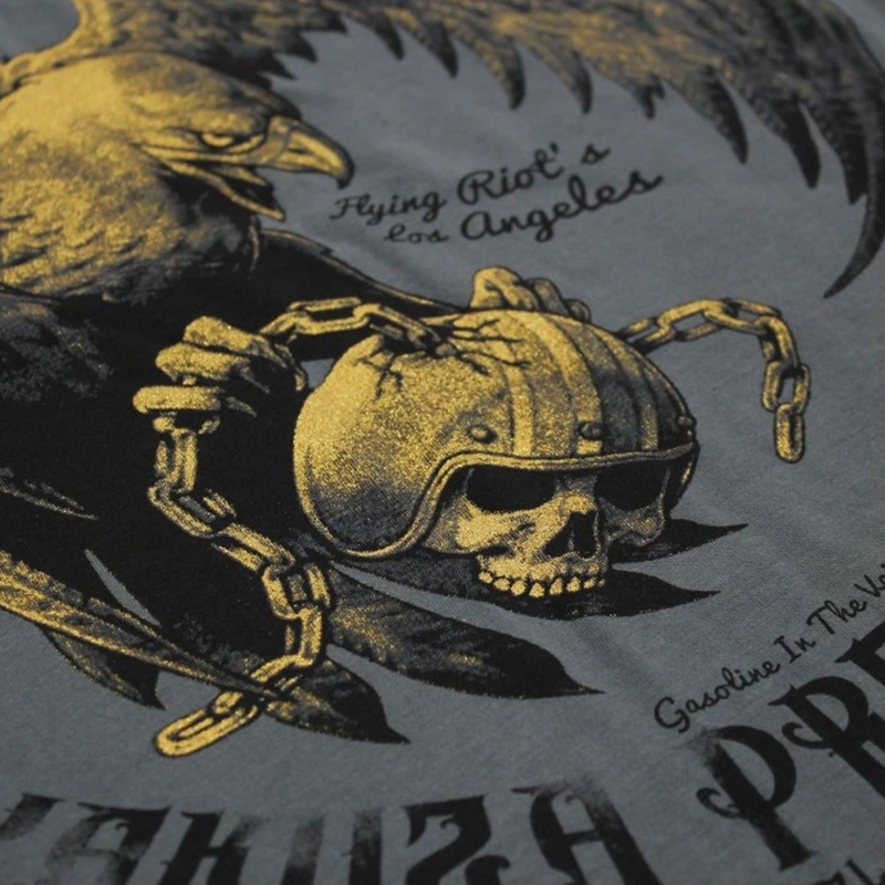 Yakuza Premium Born To Burn Flying Riots Los Angeles T-shirt olijfgroen