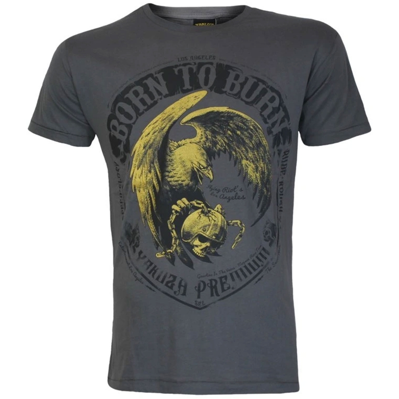 Yakuza Premium Born To Burn Flying Riots Los Angeles T-shirt donkergrijs