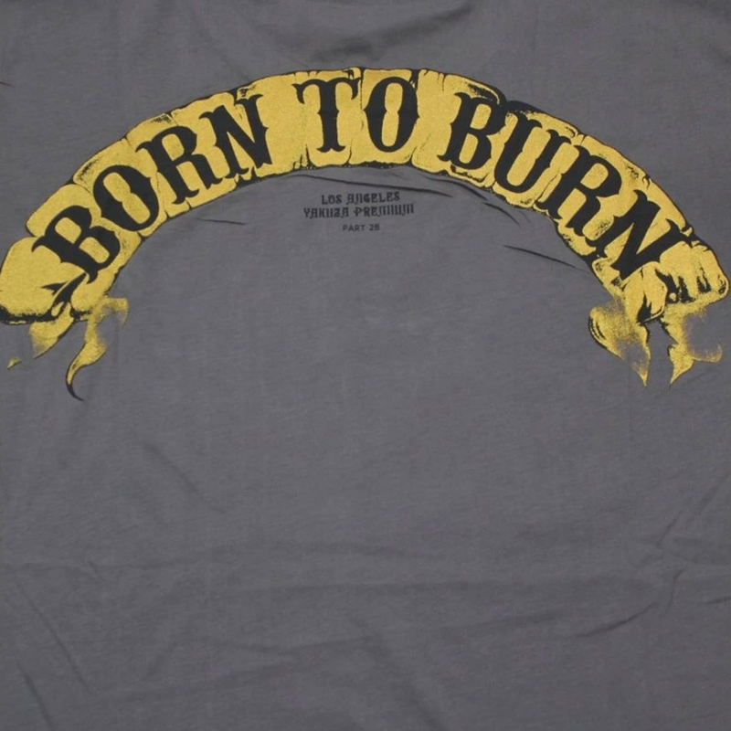 Yakuza Premium Born To Burn Flying Riots Los Angeles T-shirt donkergrijs
