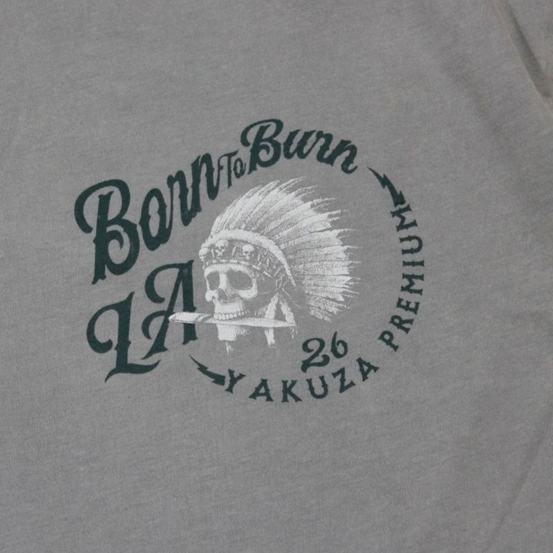 Yakuza Premium Rude and Rough T-shirt - Los Angeles grijs