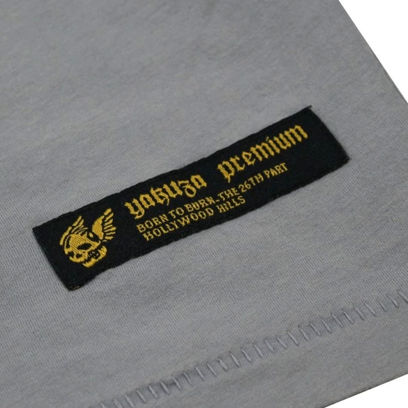 Yakuza Premium Rude and Rough Born to Burn T-shirt - Los Angeles grijs