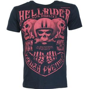 Yakuza Premium Hell Rider T-shirt - Born to Burn donkerblauw