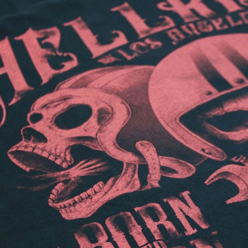 Yakuza Premium Hell Rider T-shirt - Born to Burn donkerblauw