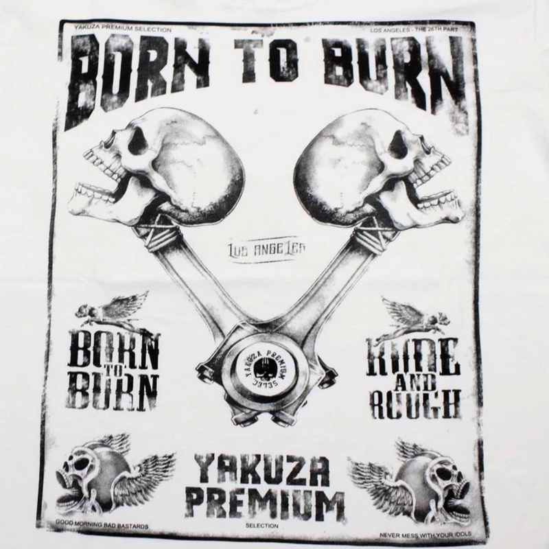 Yakuza Premium Rude and Rough Born to Burn T-shirt - Los Angeles wit