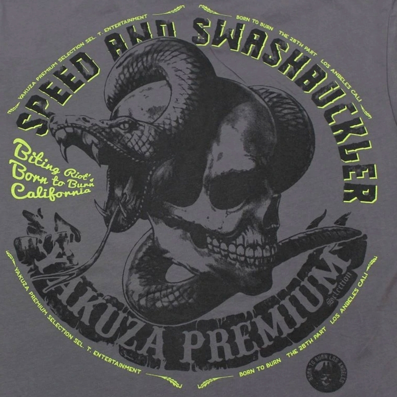 Yakuza Premium Speed en Swashbuckler T-shirt donkergrijs