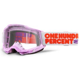 100% Accuri 2 Hundreds motorcrossbril met helder plexiglas