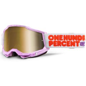 100% Accuri 2 Hundreds crossbril met goudkleurig plexiglas